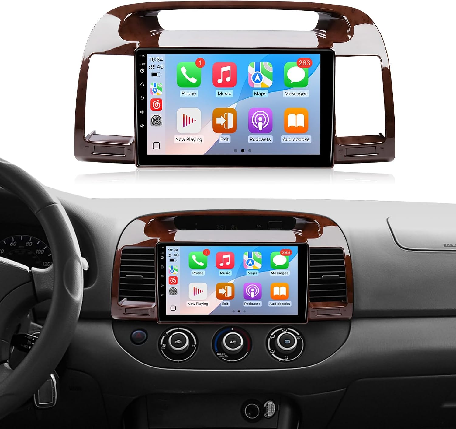 KuTaiTai 9" Linux Car Stereo with Wireless CarPlay and Android Auto for Toyota Camry (2002–2006)