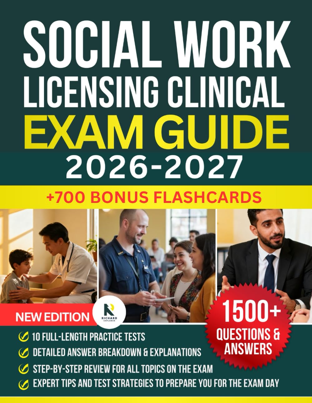 SOCIAL WORK LICENSING CLINICAL EXAM GUIDE 2026–2027: Complete ASWB LCSW Exam Prep | DSM-5-TR, NASW Ethics, CBT & Trauma-Informed Care | 1,500+ ... Vignettes & Current ASWB Blueprint Alignment