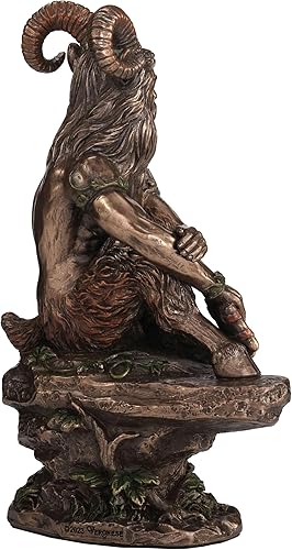 Miniatura 5 de Veronese Design 6 18 Pan El dios griego de los salvajes estatua de resina con acabado en bronce fundido en frío