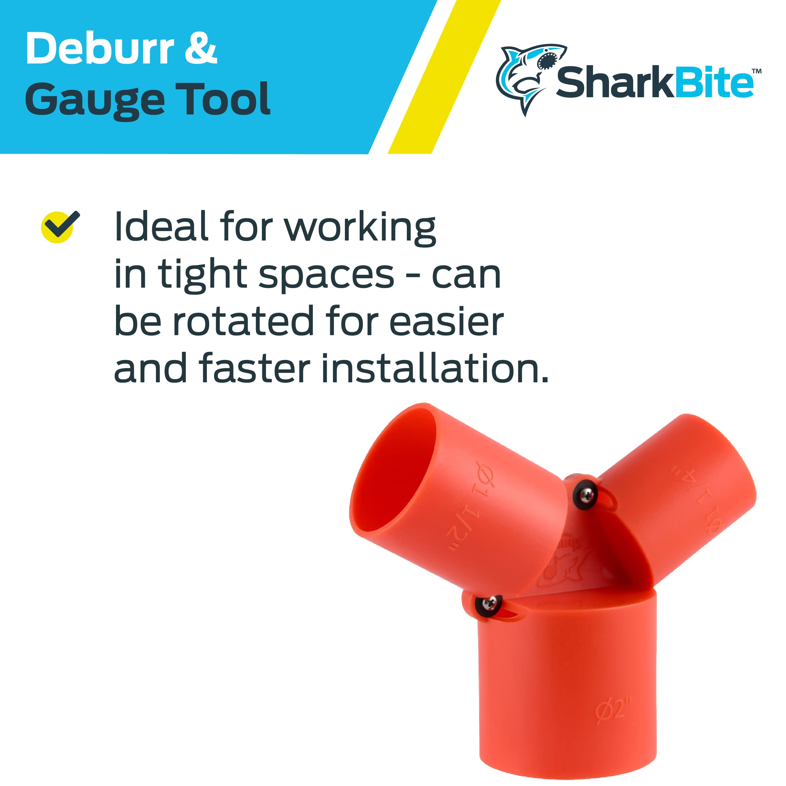 SharkBite 11/4 To 2 Inch Depth Gauge And Pipe Deburring