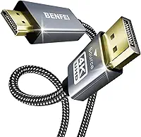Cabo Adaptador DisplayPort para HDMI BENFEI, 4K 30Hz, 1,8m, Compatível com HP, ThinkPad, AMD, NVIDIA, Cinza