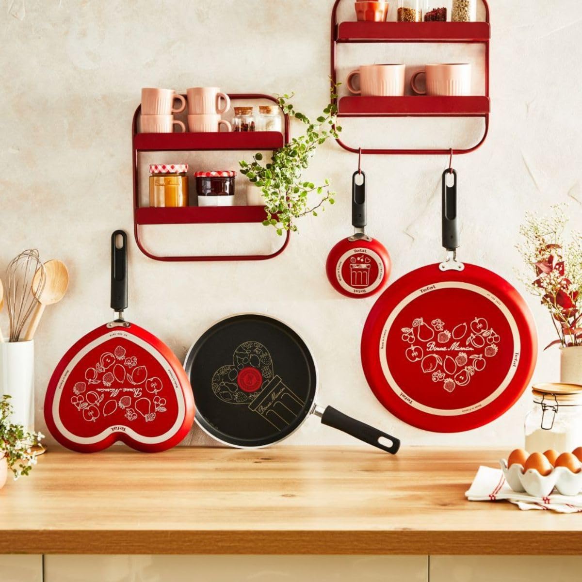 Tefal Bonne Maman Crêpe-Pfanne, Herzform, 25 cm, B0131002