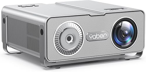 Miniatura 8 de YABER Proyector Bluetooth WiFi 5G, 19000L Native 1080P 4K compatible con proyector con bolsa, portátil para uso en exteriores, proyector de película