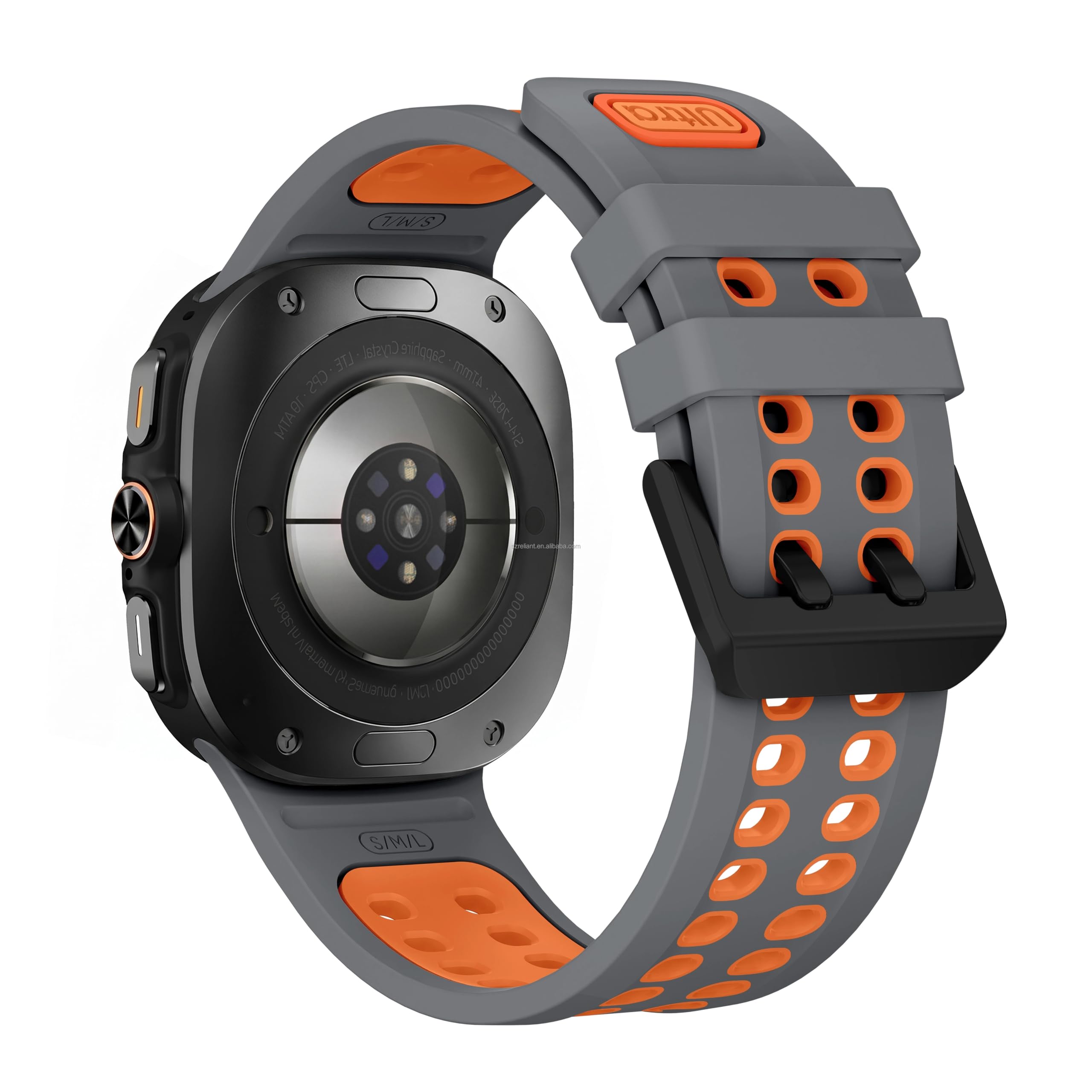 ZAPPER Ocean Marine Silicone Sports Strap Compatible with Samsung Galaxy Watch Ultra (2024 & 2025) & Watch Ultra 2 (2026) – Breathable Soft Replacement Wristband for Men & Women, Adjustable Dual Color-image-18