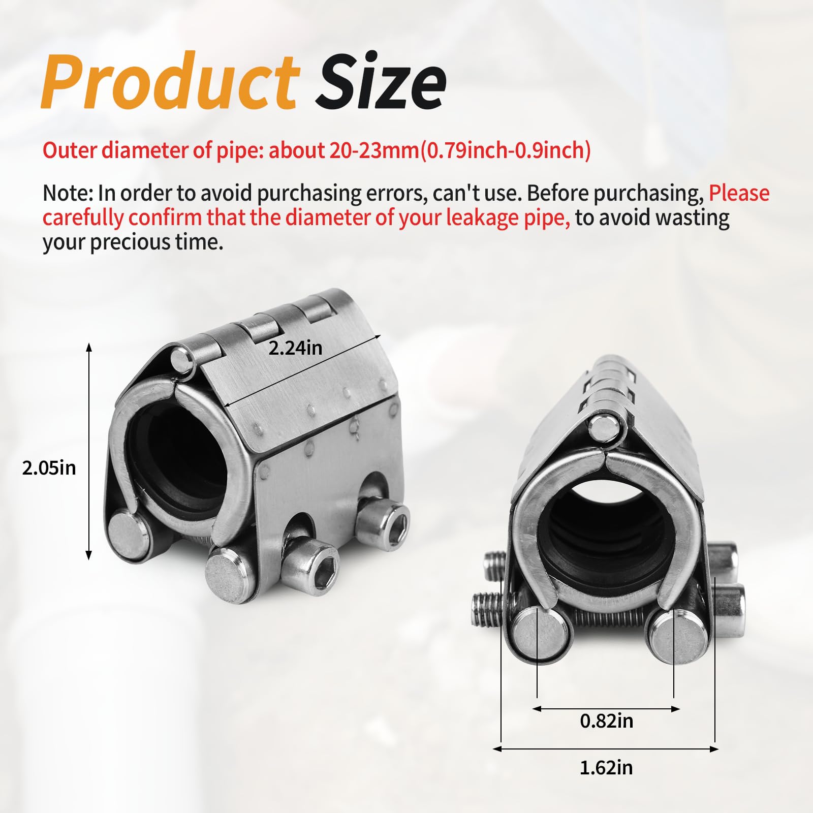 Pipe Repair Clamp, Pipe Connector,Leak Sealer,Emergency Pipe
