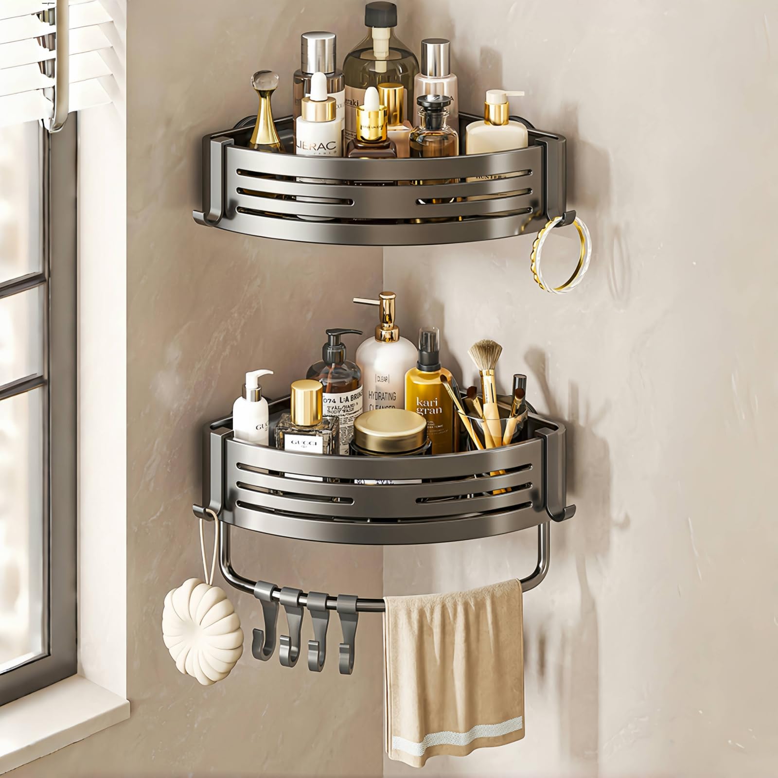 Amazon｜Reelyo 浴室 ラック 吸盤 シャンプー お風呂 風呂 洗面所 収納