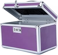 Vista 12 de Caja de medicamentos con cerradura con estuche de almacenamiento portátil, 14.2 x 7.2 x 8.2 pulgadas, organizador de bloqueo de medicamentos a