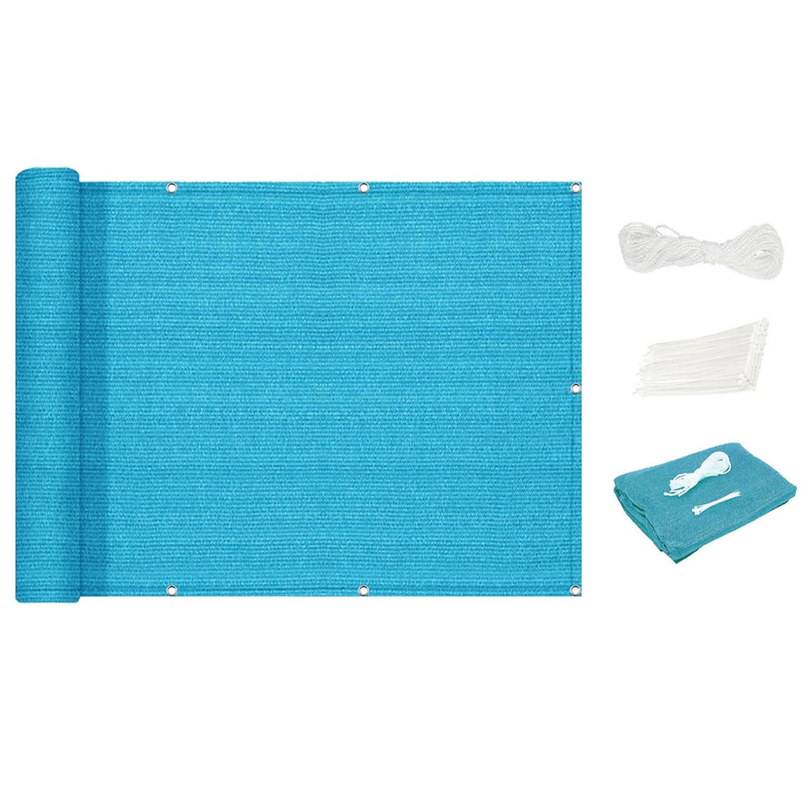 Voile d'ombrage anti-UV 98% bleu ciel pour sécuriser votre patio