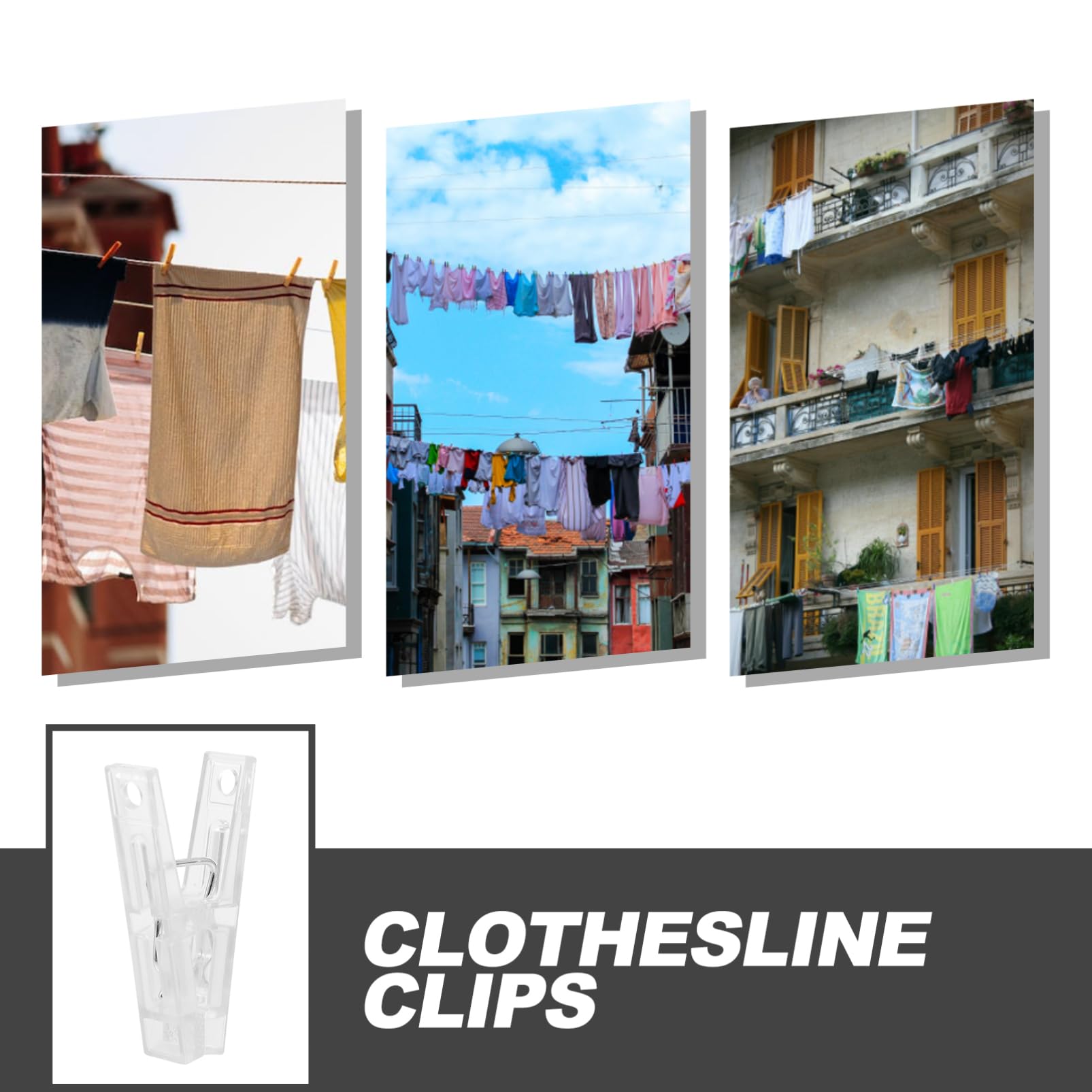 ULTECHNOVO 5 Set Mollette Per Calzini E Biancheria Intima Mollette Per Bucato Piccole Multifunzionali Antivento Per Trapunte Per Asciugatura 10 pezzi*5