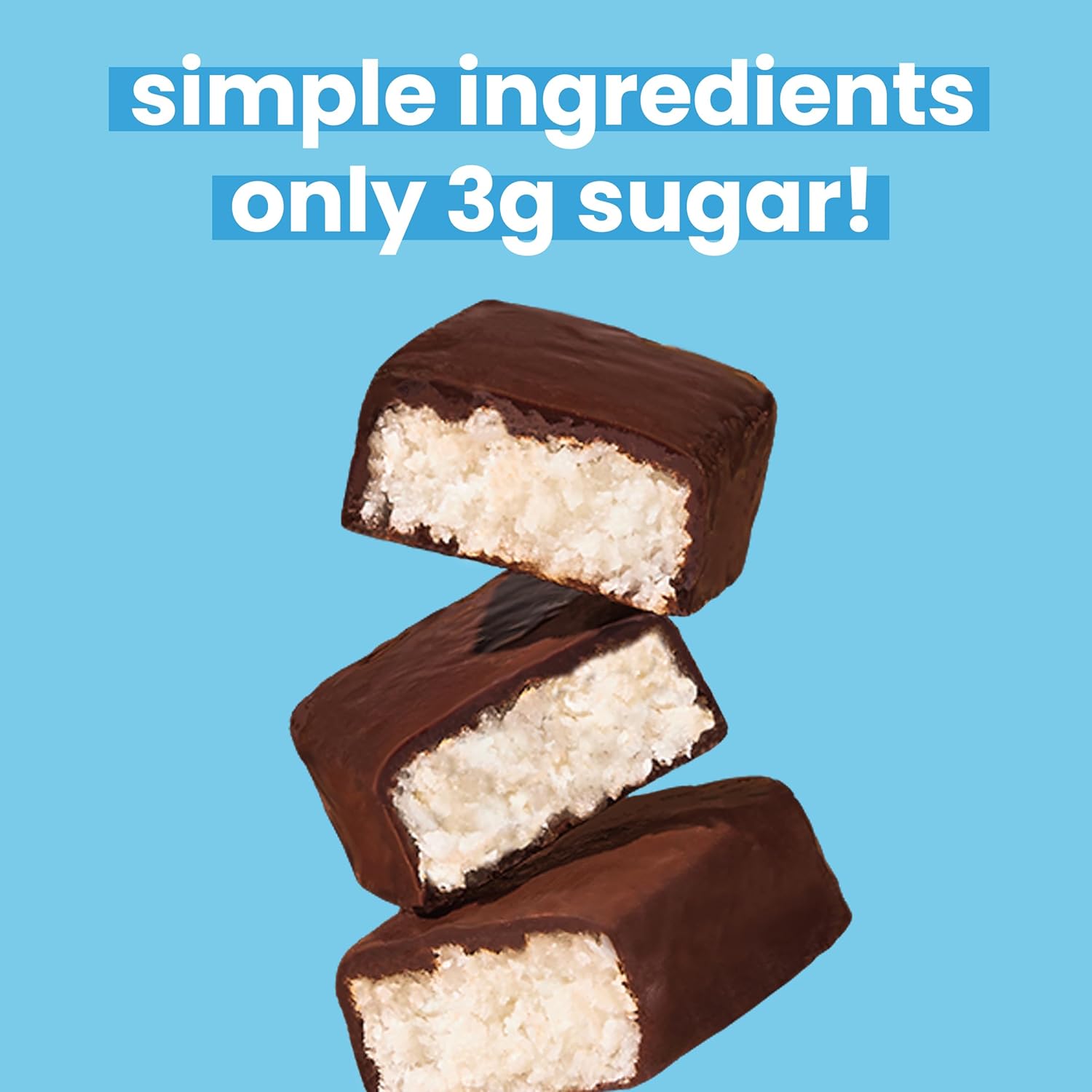 Dark Chocolate Coconut Bars | Vegan, Sr, & 3 Simple Ingredients