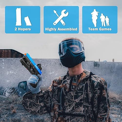 Miniatura 5 de Jayol JM-X2 - Juguete eléctrico de gel JM-X2 mejorado bola lanzadora de salpicaduras con 25000 bolas de gel y gafas de seguridad para actividades al