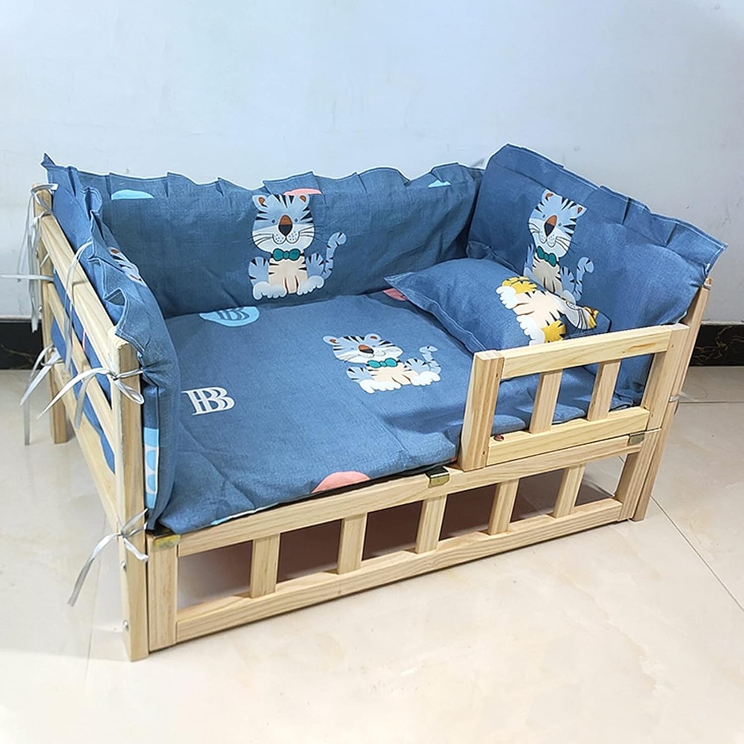 Indoor Pet Beds with Raised Sides, Elevated Dog Beds/Dog Sofa Couch/Pet Crate Cots, for Small Medium Large Pets, 54/74/94/112cm Long (Color : Style2, Size : XL112x64x38cm/44x25x15) (Style1 21.0"L