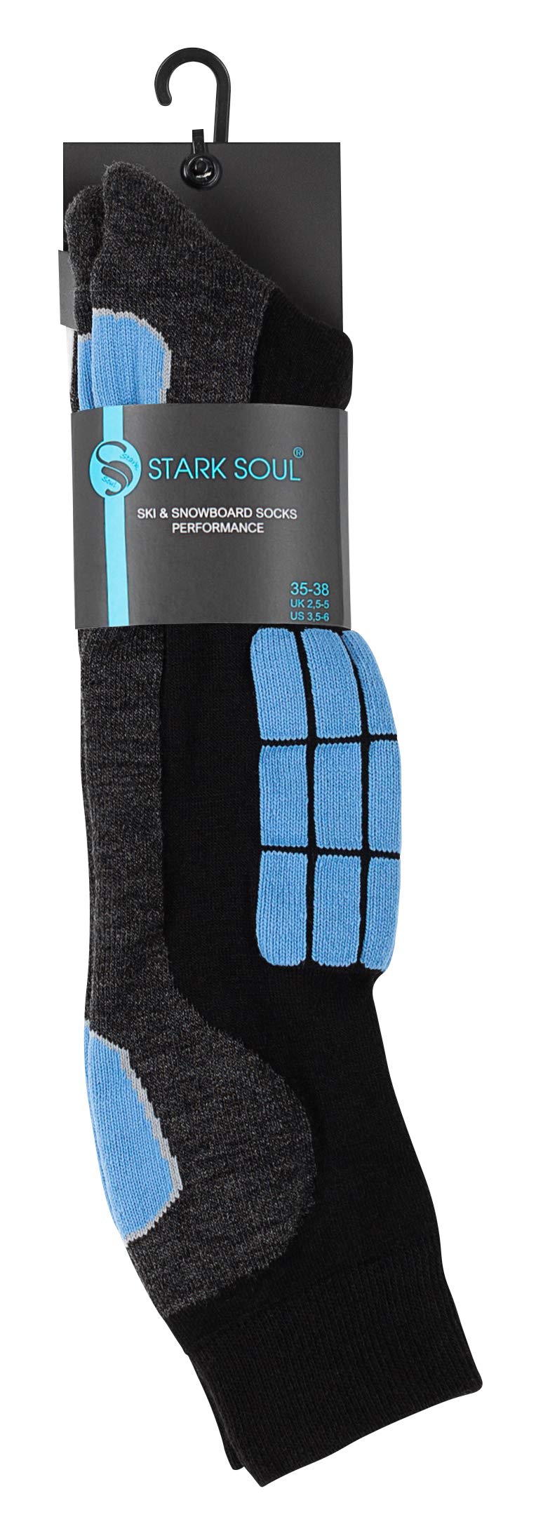 VCA Calcetines para deportes de invierno, 2 pares, con acolchado especial