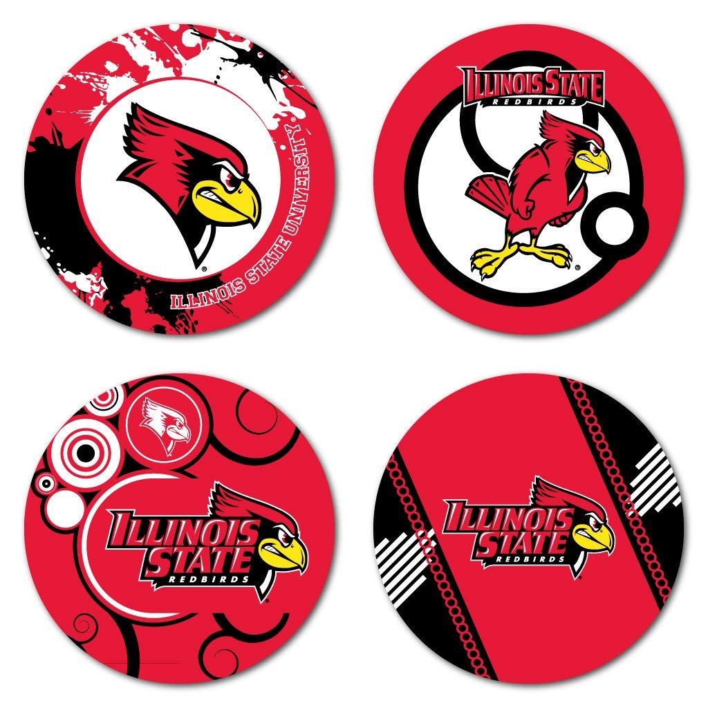 VictoryStore Coasters - Illinois State University Coaster Set, Fun Designs, Set of 4