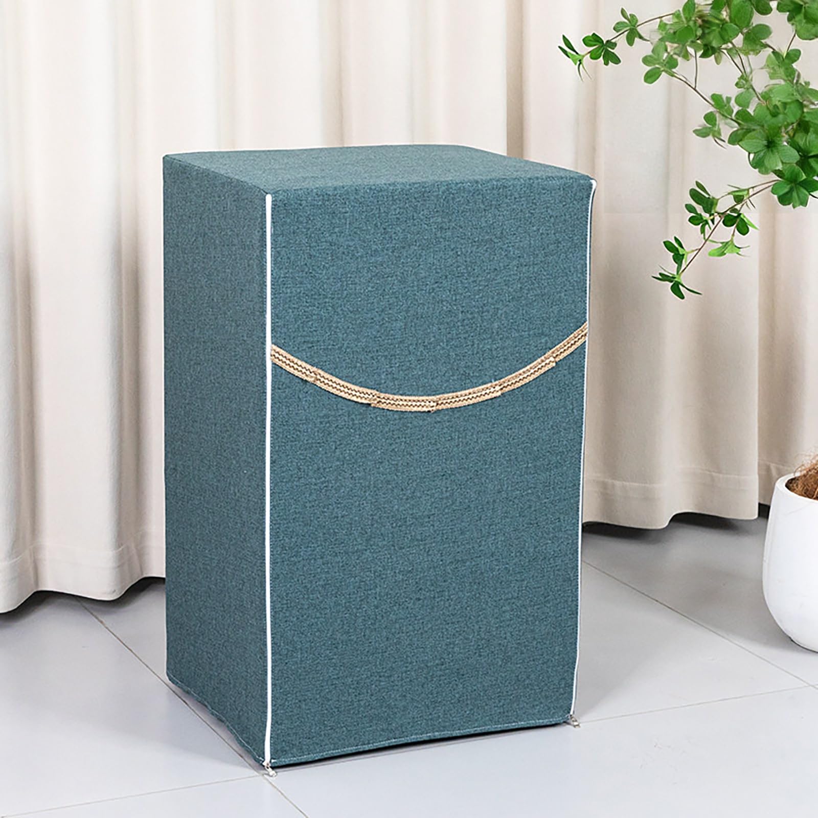 IBOWZ Safe Cabinet Cover Commercial Residential Cotton Linen Decorative Protector with Zippers for Large Lock Box