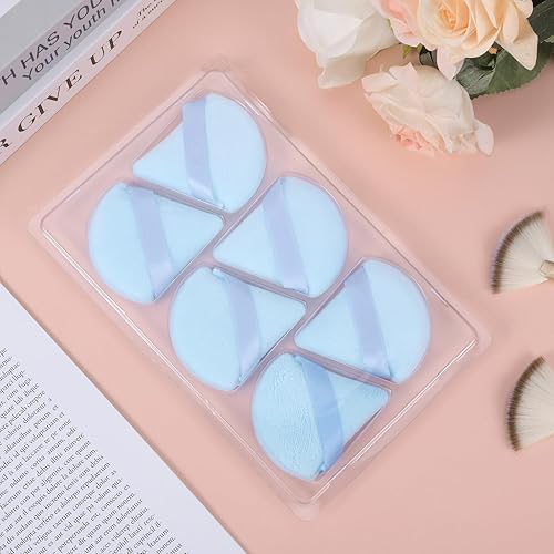 Miniatura 75 de 6 esponjas de maquillaje triangulares, esponja de maquillaje suave, para polvo facial, base cosmética, herramienta de maquillaje, relleno