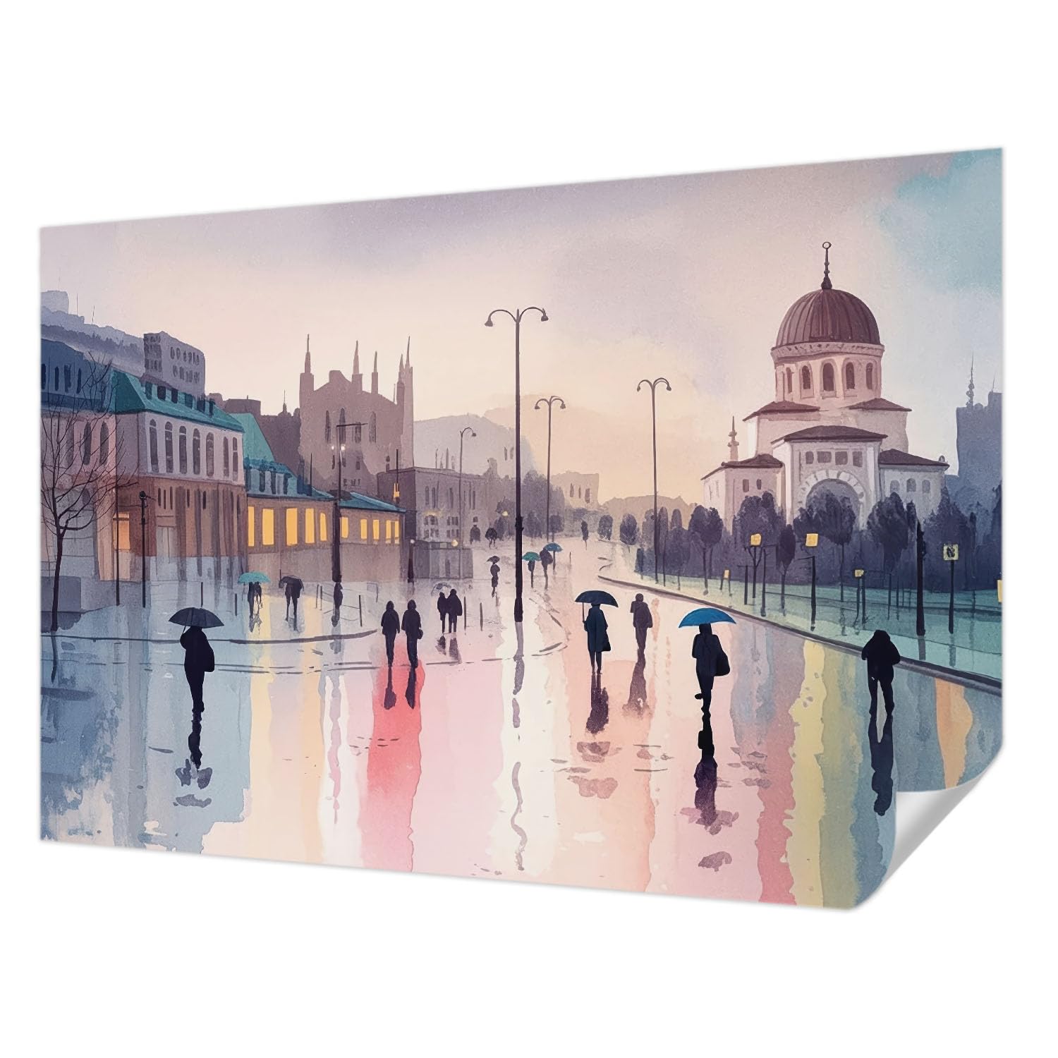 Papier Peint Auto-Adhésif anti-tache Tulup pour rénover un mur sans colle 152x104 cm