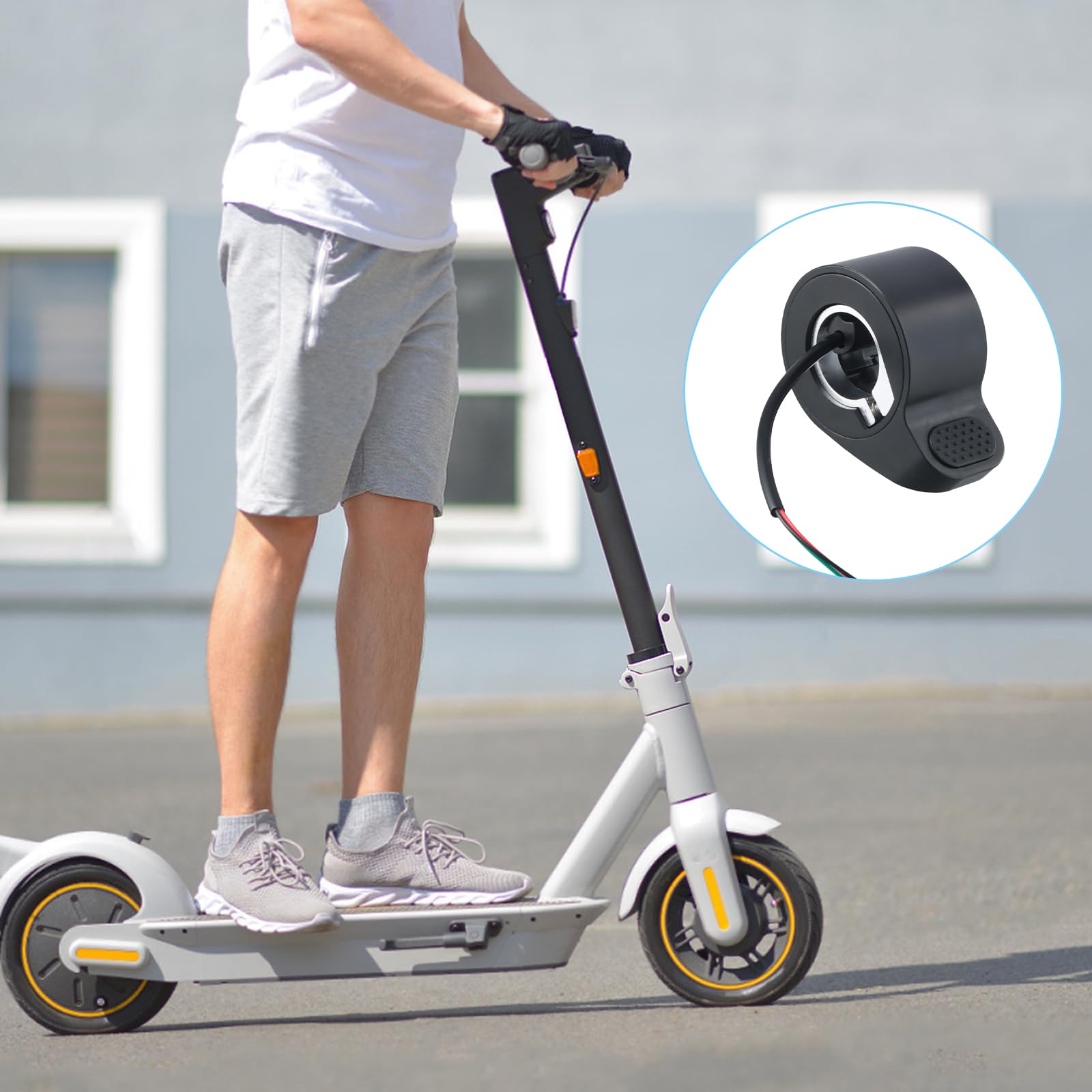Joyan Acelerador de patinete eléctrico, universal, acelerador acelerador para Xiaomi M365, acelerador de patinete, controlador de aceleración, negro