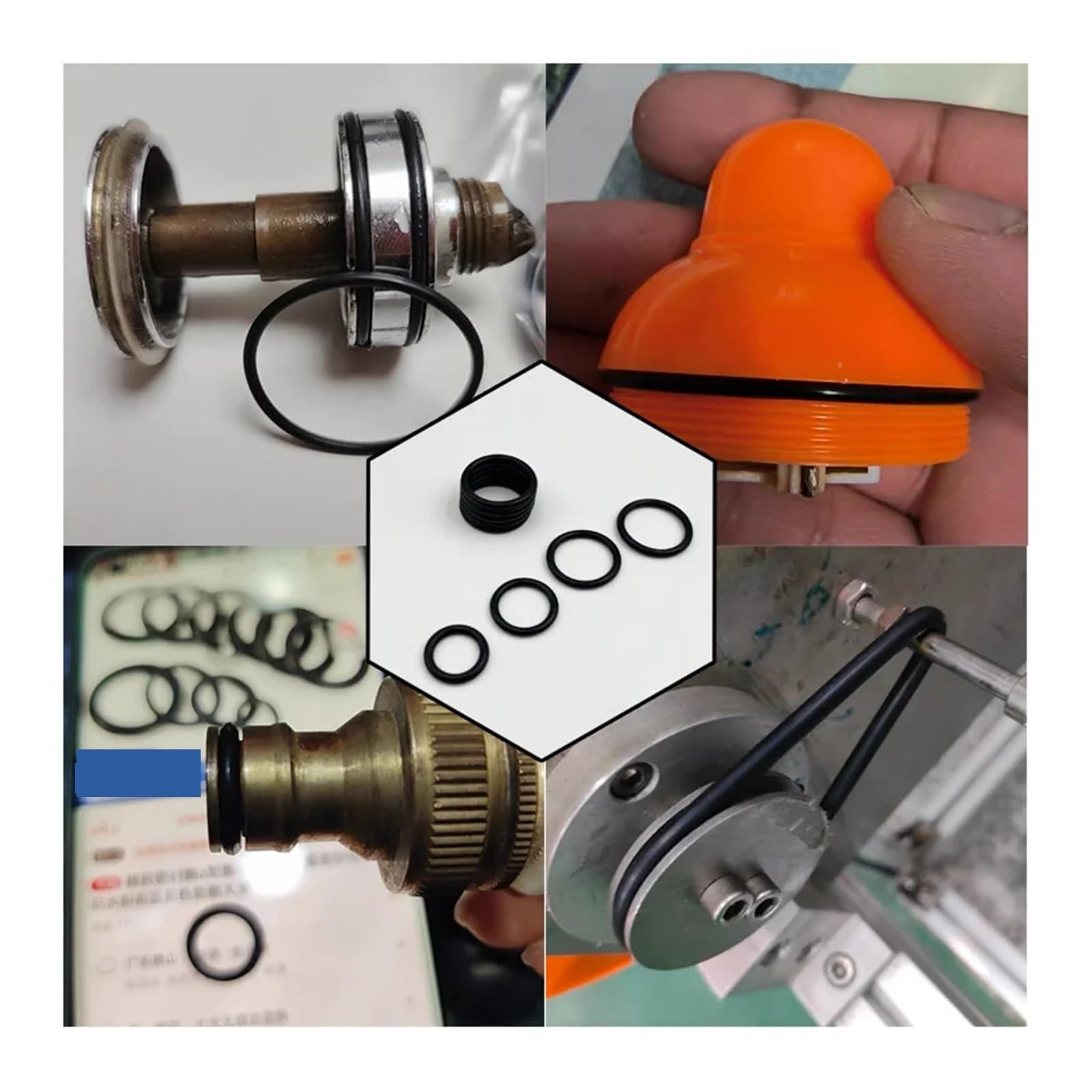 Junta tórica de goma for juntas de plomería, arandela de sellado, junta tórica resistente al aceite, grifo de plomería for automóviles, reparación de agua, junta tórica NBR negra(3200pcs 1set)