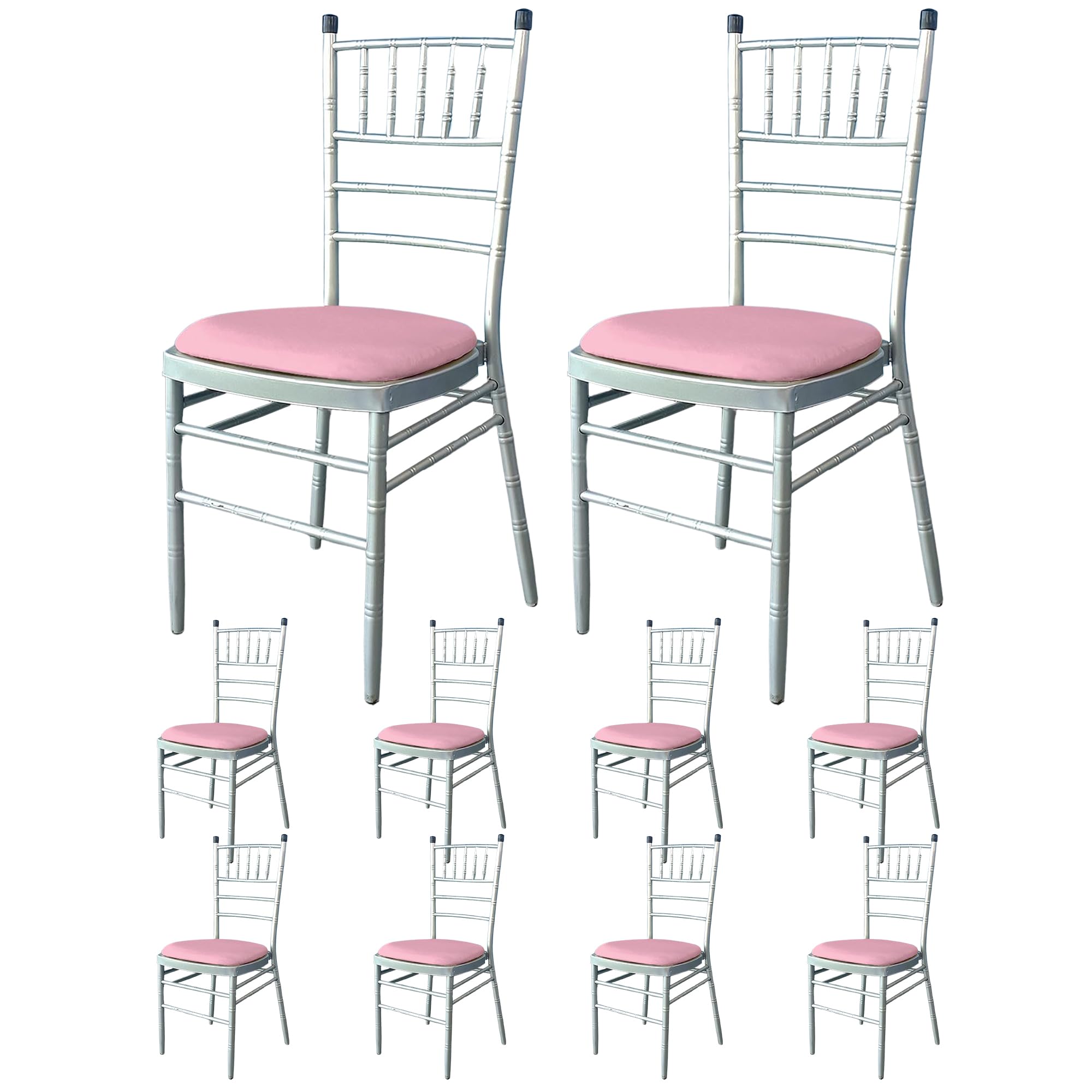 Trimming Shop Dining Seat Chair Covers, Seat Protector, Baby Pink, 20pcs