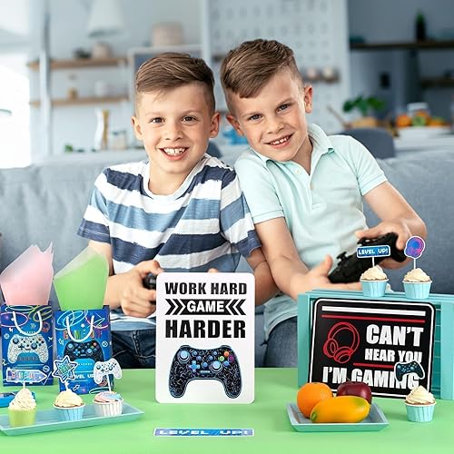 Miniatura 7 de Bolsas de regalo para fiestas de videojuegos, 16 piezas, suministros para fiestas de cumpleaños con asas, para niños, para decoración de fiestas