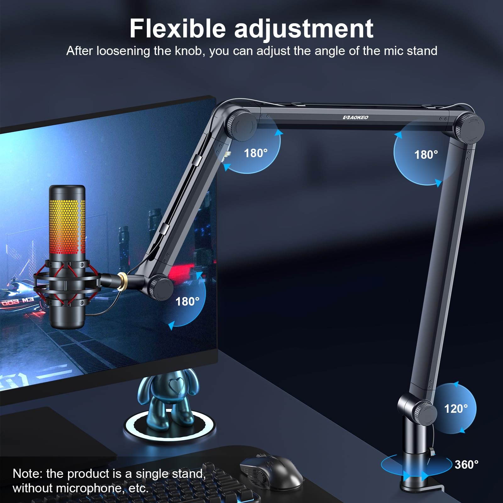 Amazon.com: Microphone Arm,Aokeo AK-49 Adjustable Compact Mic