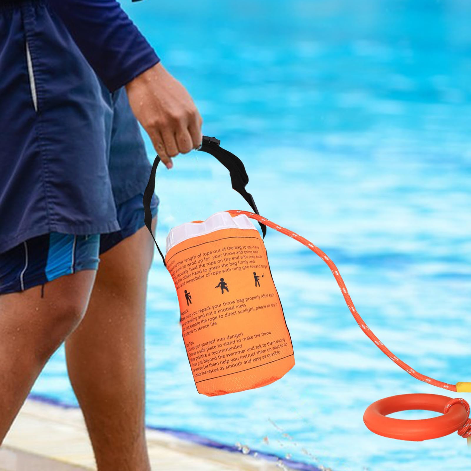 Kit De Cuerda De Rescate Flotador para Kayak 400 kg Dispositivo Flotante Visible para Deportes Acuáticos