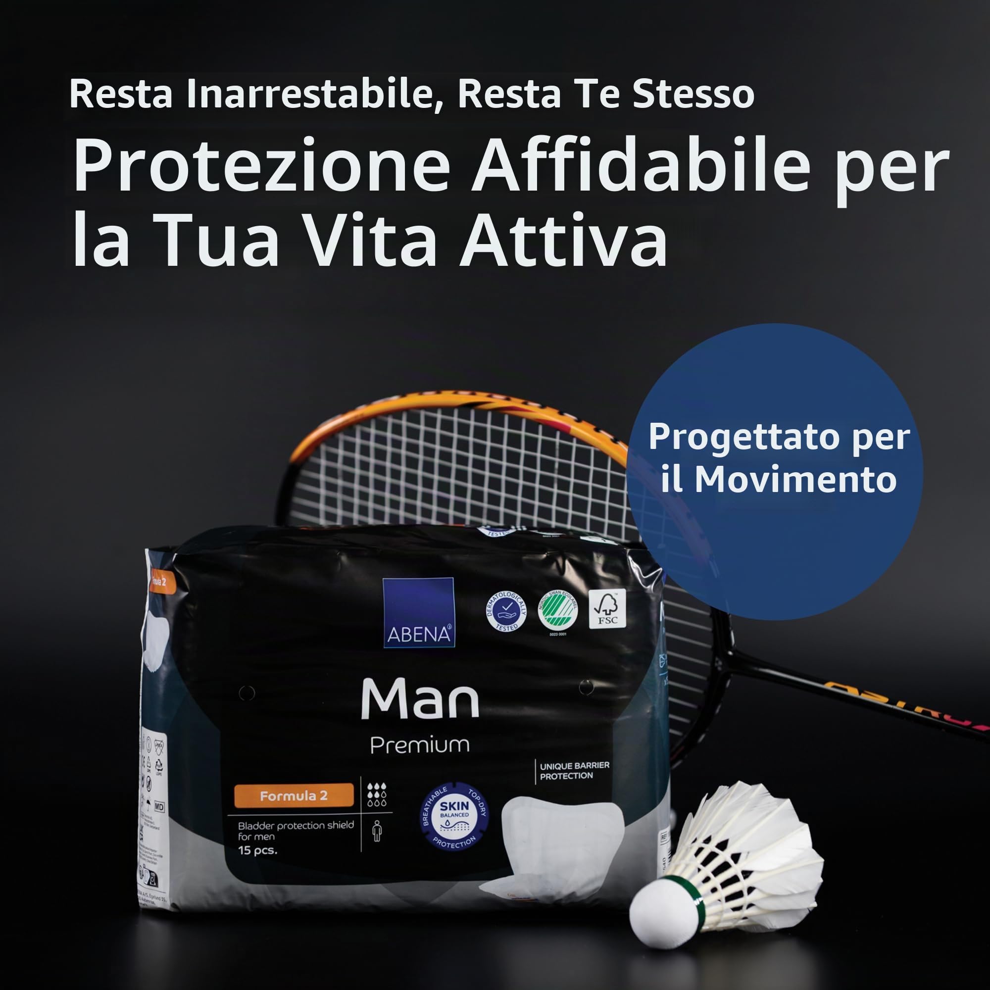 Abena Man Formula 2 - Assorbenti per incontinenza maschile, confezione da 180