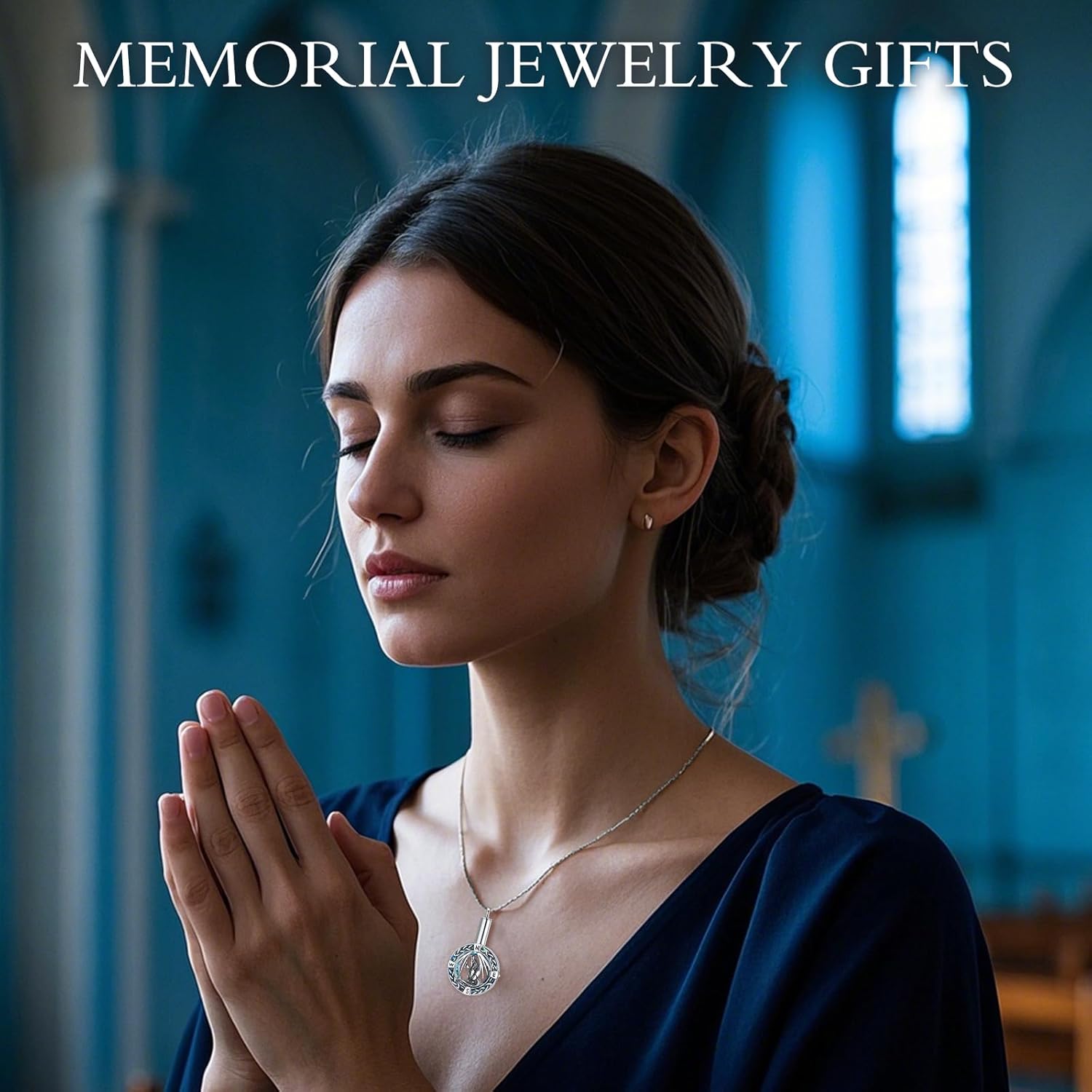 TOUPOP Tree of Life Urn Necklace for Ashes with Circle Crystal 925 Sterling Silver Celtic Cremation Jewelry with Funnel Filler Memorial Keepsake Gifts for Women