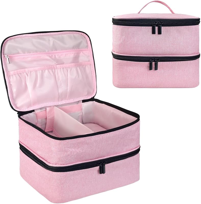 Jenlan Bolsa Organizadora para Esmaltes, Rosa, Pacote com 1