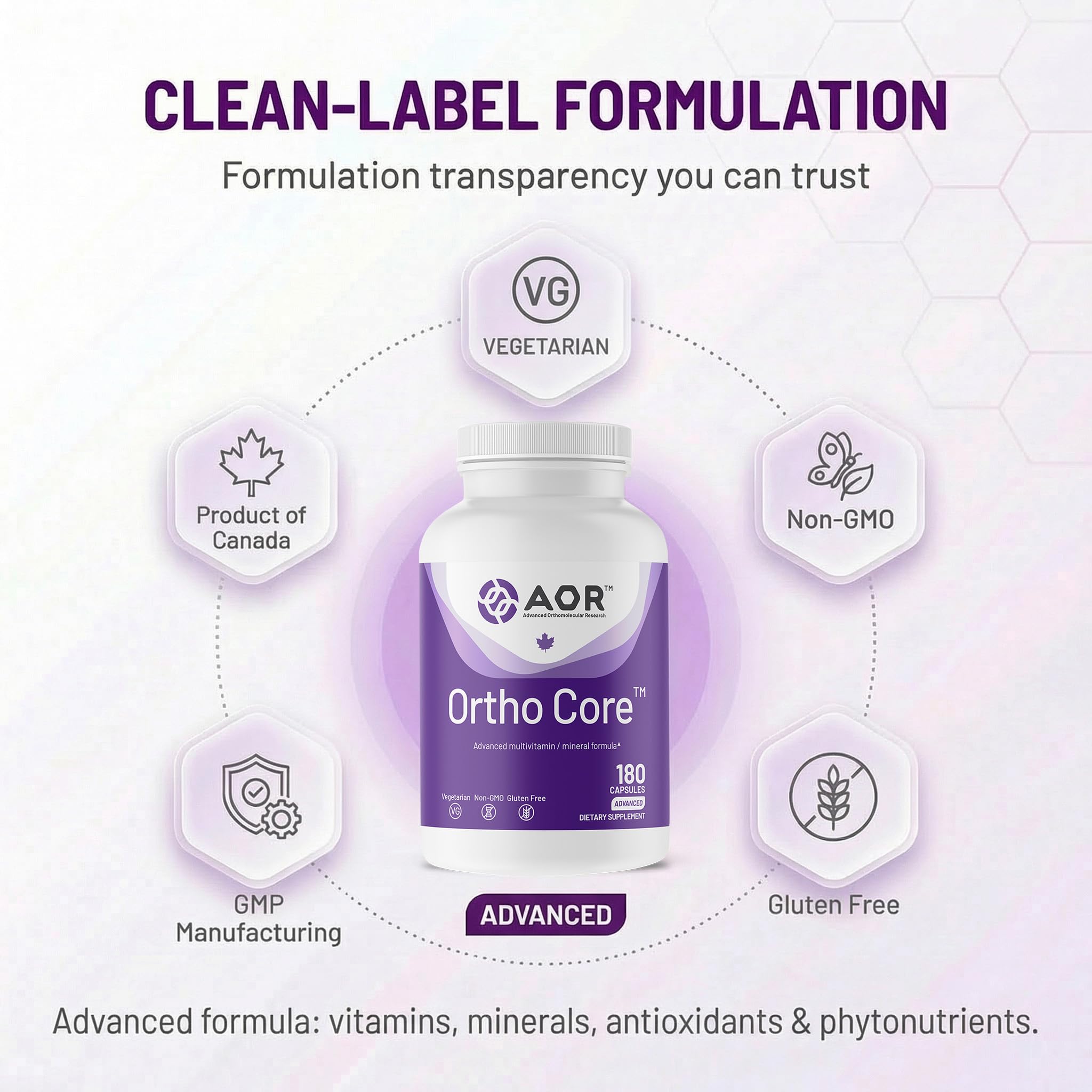 AOR Ortho Core Multivitamin for Adults, 180 Veg Caps, 30 Day Supply — Amazon image 5
