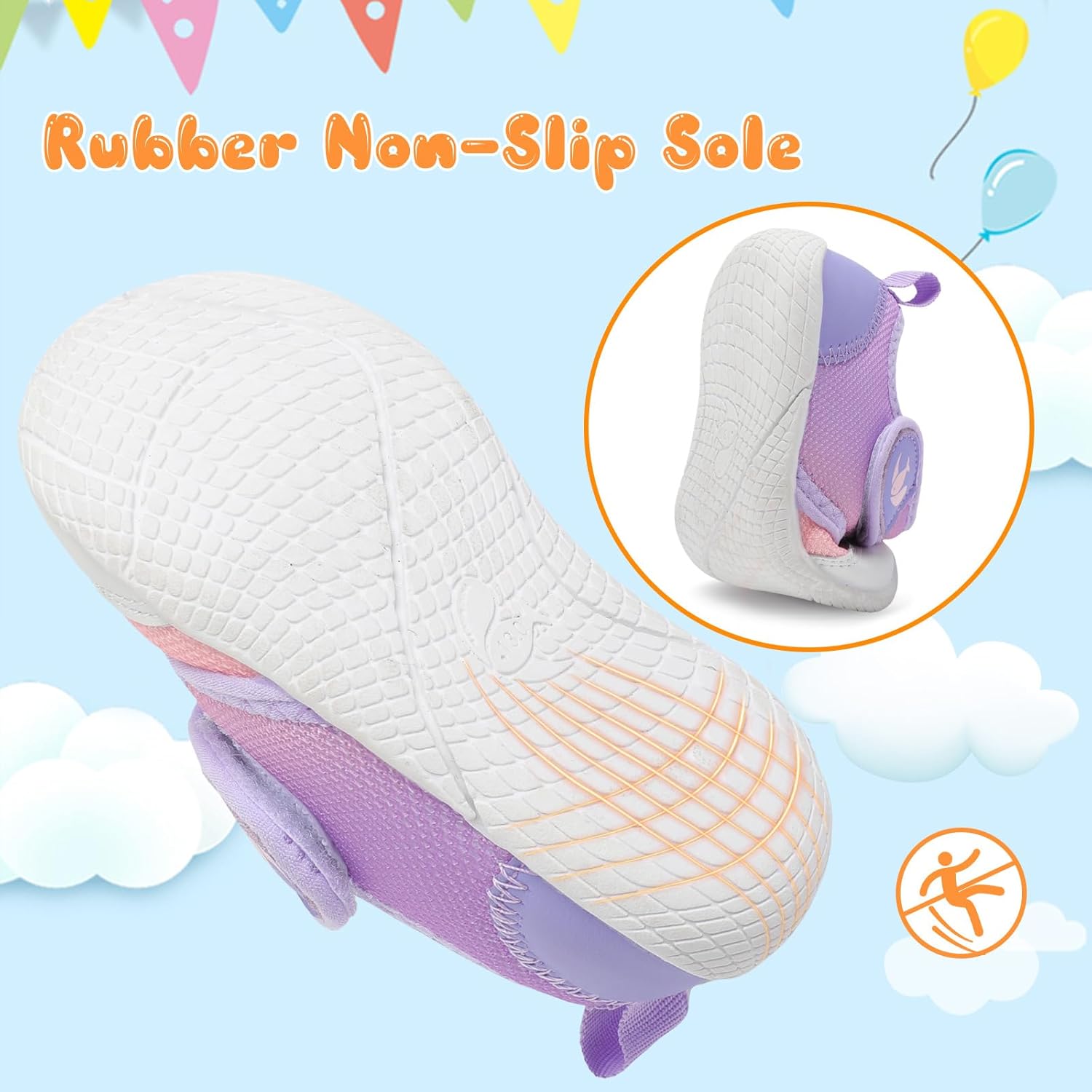 FEETCITY Baby First Walking Shoes Boys Girls Infant Sneakers Crib Shoes Breathable Lightweight Slip On Shoes - Image 5