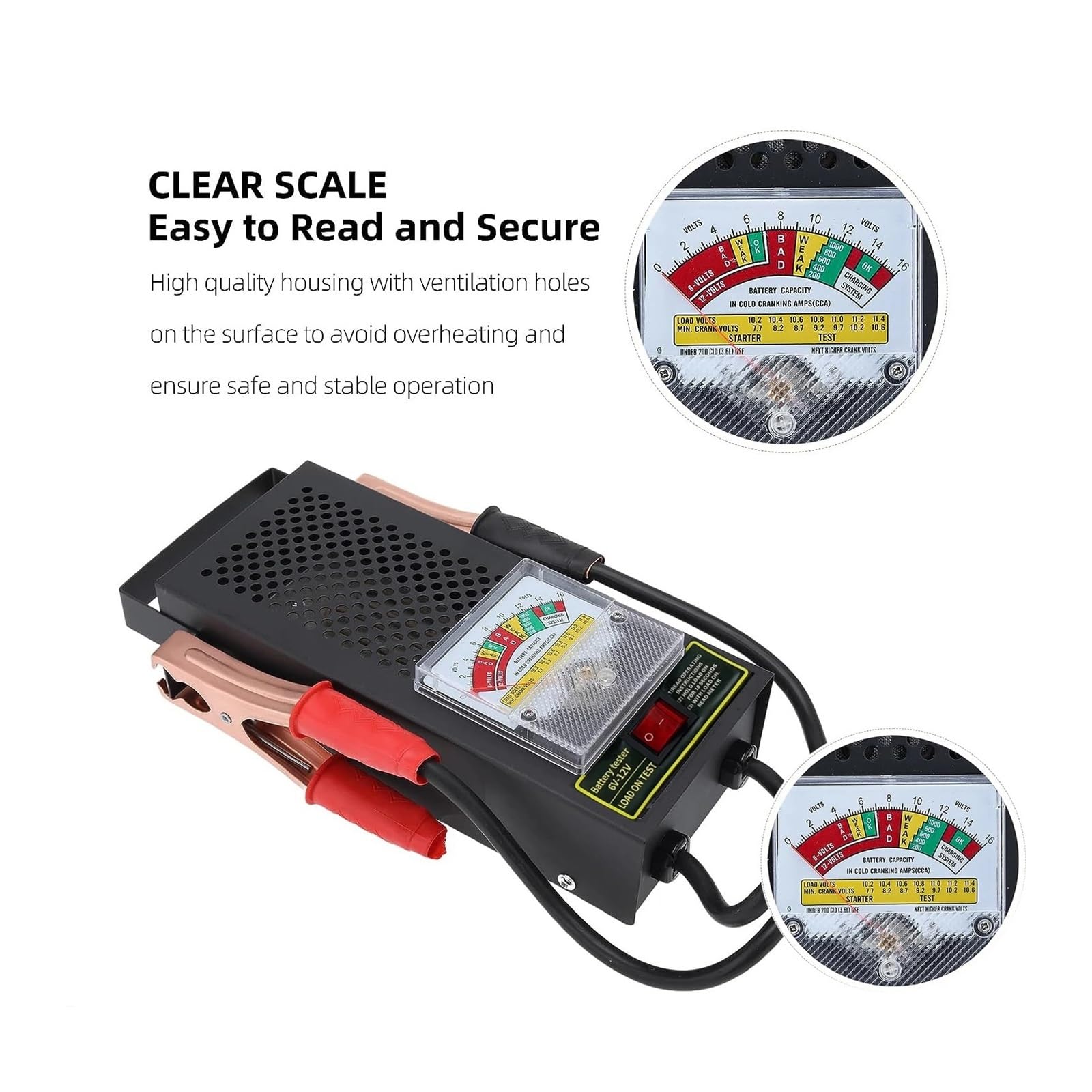 6/12V Battery Load Tester Car Automotive Voltage Alternator