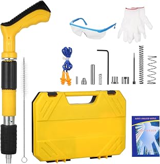 Fastening Tool, Nail Wall Fastening Tool High-Pressure Nail Gun Manual Steel Nail Gun Strength Adjustable for Home DIY Woodworking Cement Wall