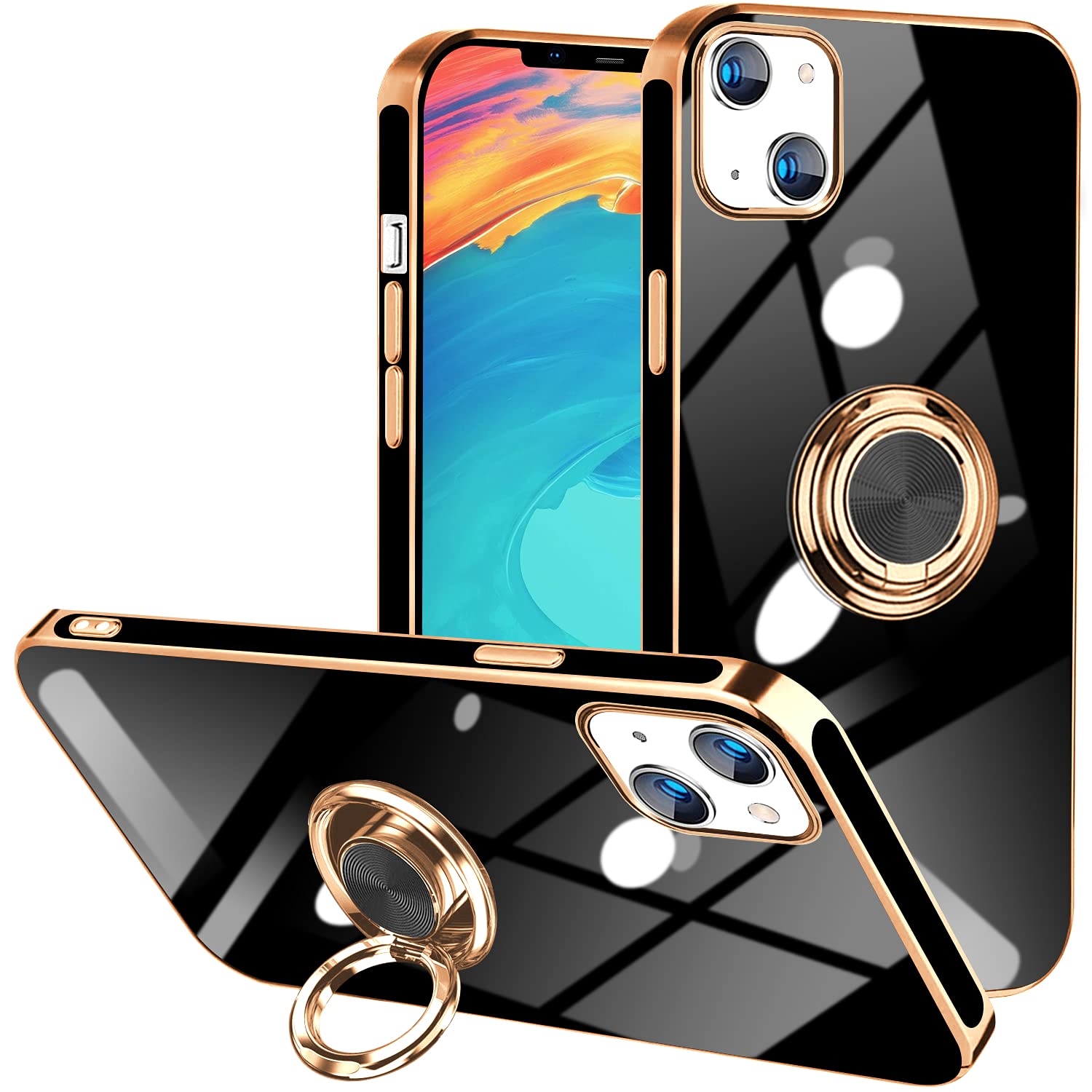 iphone 13 14 ケースリング 耐衝撃 米軍MIL規格取得 TPU+PC Amazon.co.jp: 13 ケース 耐衝撃 14 ケースリング付き 液状シリコン