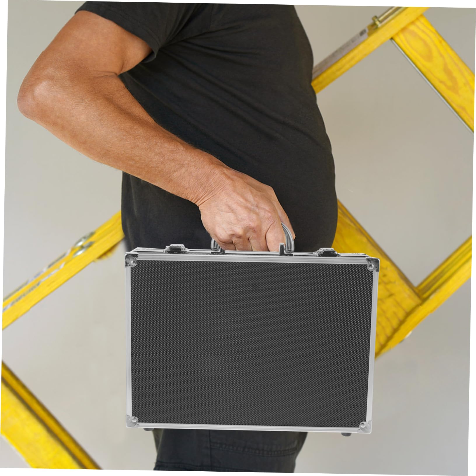 Box toolbox organizer tools handle carrying case Metal Aluminum shell container Storage Box small tool carrying case toolbox gadget box household travel suitcase suitcase