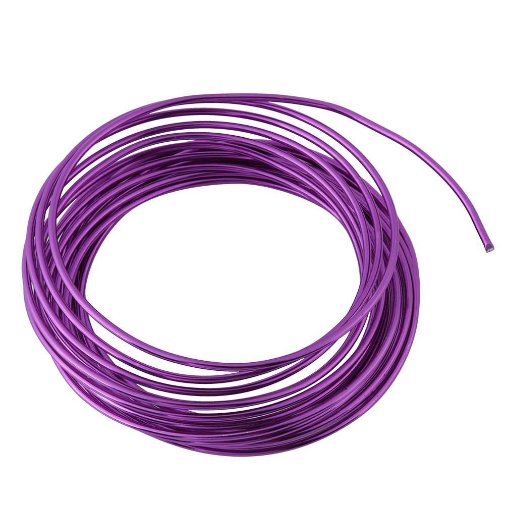 Hztyyier Bonsai Training Wire, Anodized Aluminum Wire for Tree Shaping, 200-inch 5m/roll 2mm Gauge, 4 Colors Purple,Bronze,Red, Anti-Corrosion for Bonsai Artists
