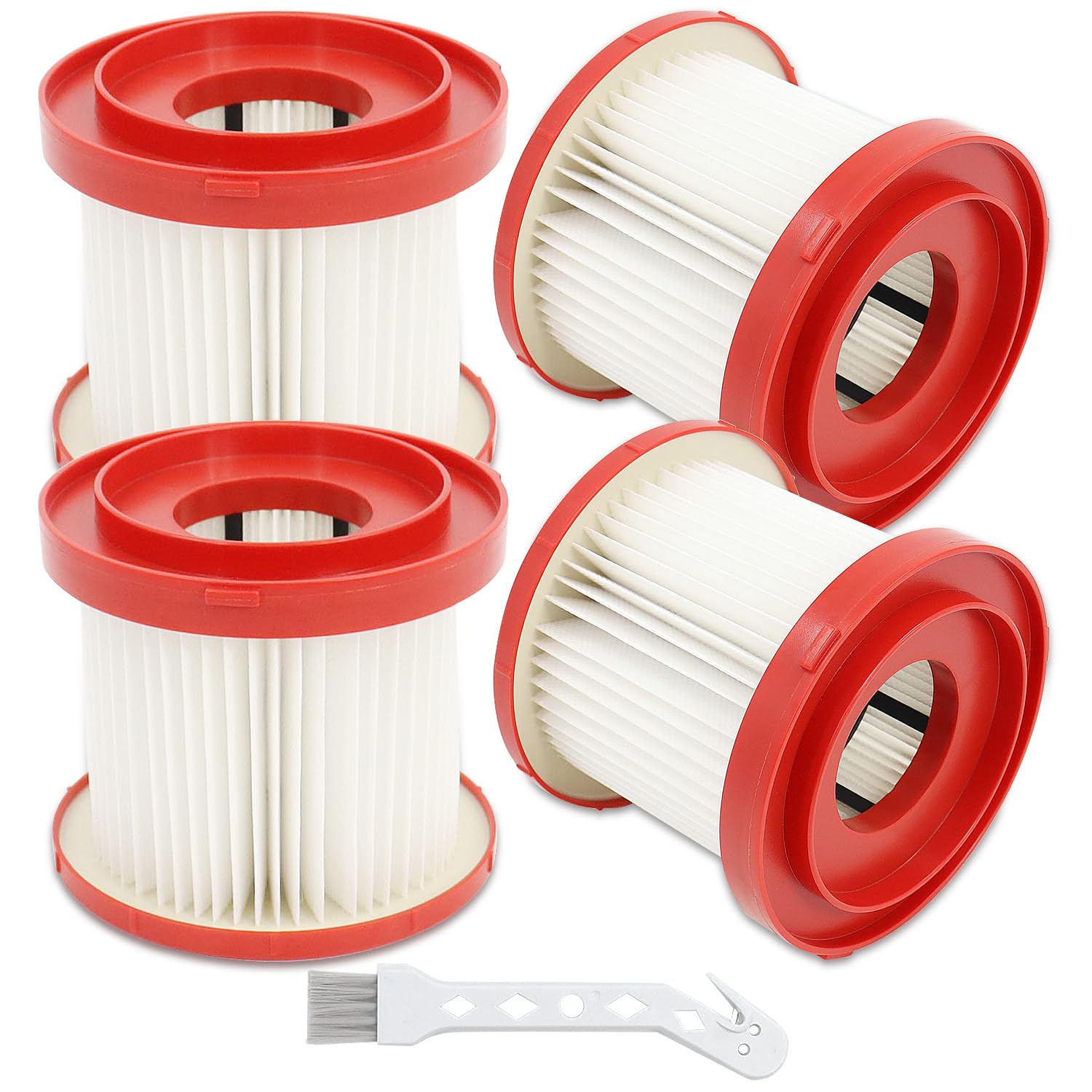 Vacuum Filter 49-90-1900 For Milwaukee, Compatible With Milwaukee Cordless M18 Vacuum 0780-20 0880-20, 4 Pack 49-90-1900 HEPA Wet Dry Vacuum Filter