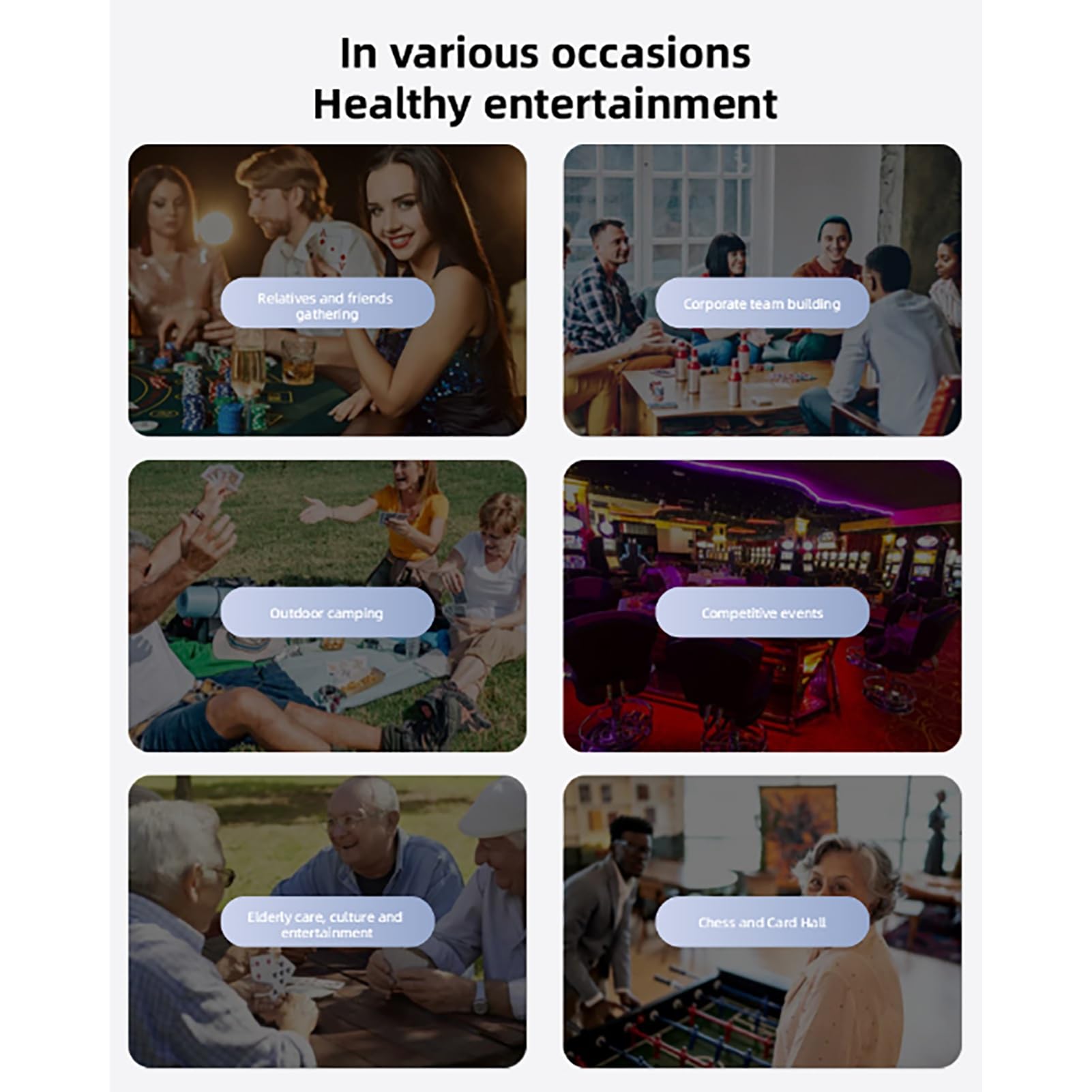 Distributeur automatique de mélangeurs de cartes pour les fêtes de famille