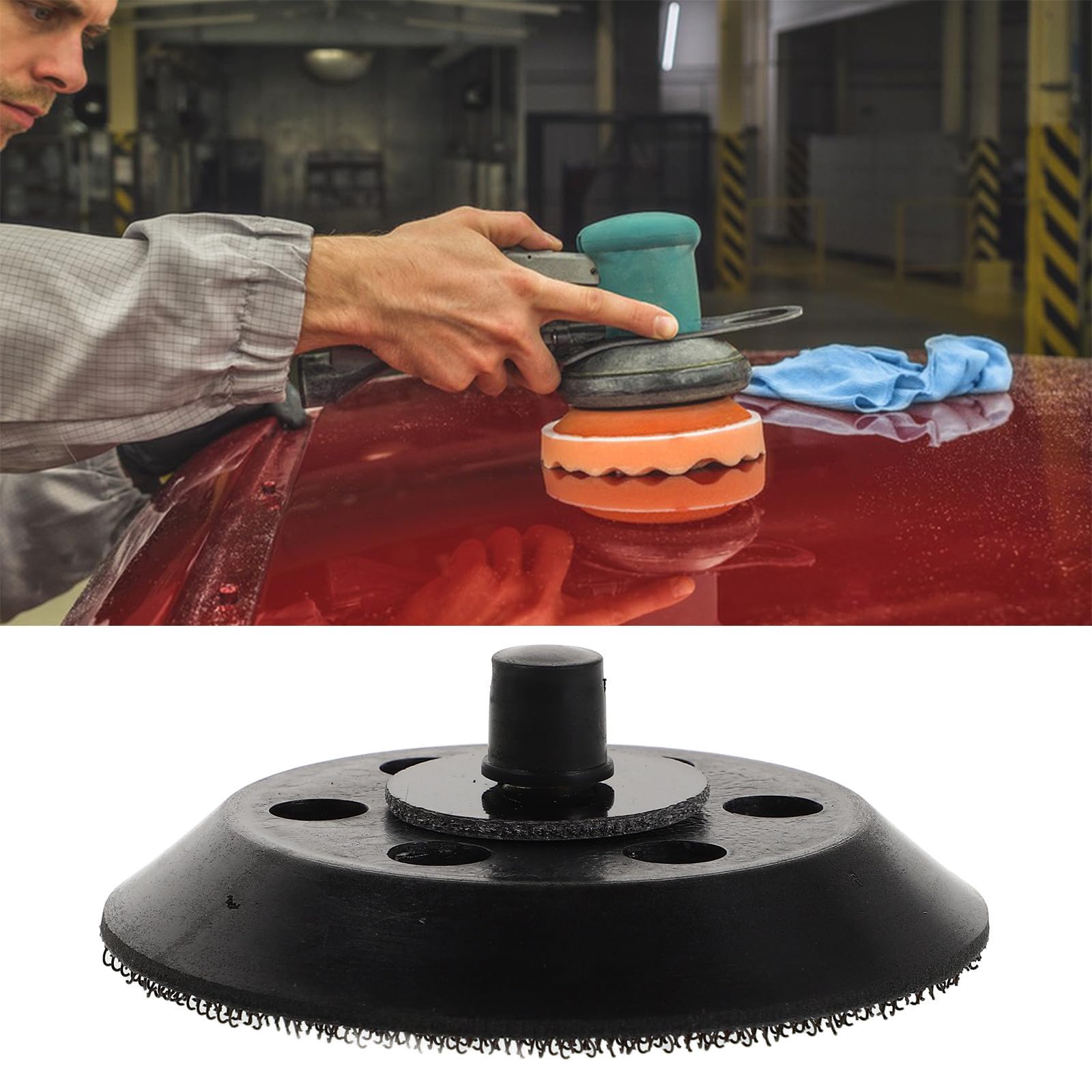 Cabilock 5 Piezas Plato Pulidor de 3 Pulgadas y 6 Orificios para Coches, Pu