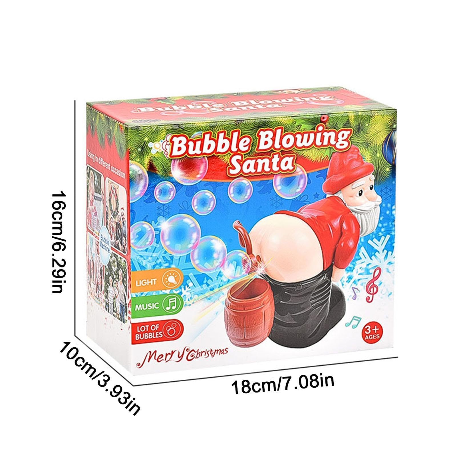 Machine À Bulles Automatique – Machine À Bulles Lumineuse En Forme De Père Noël | Souffleur À Bulles À Piles Avec Son | Machine À Bulles Électrique Portative Pour