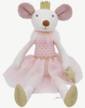 Princess Mouse Stuffed Animals, Doll 15.7" Pink | Cute Rat Stuffed Animal for Girls As Birthday,Hanging Doll for Bed, Door, Nightstand 15.7" Pink Rat Plushies with Lace Skirt,