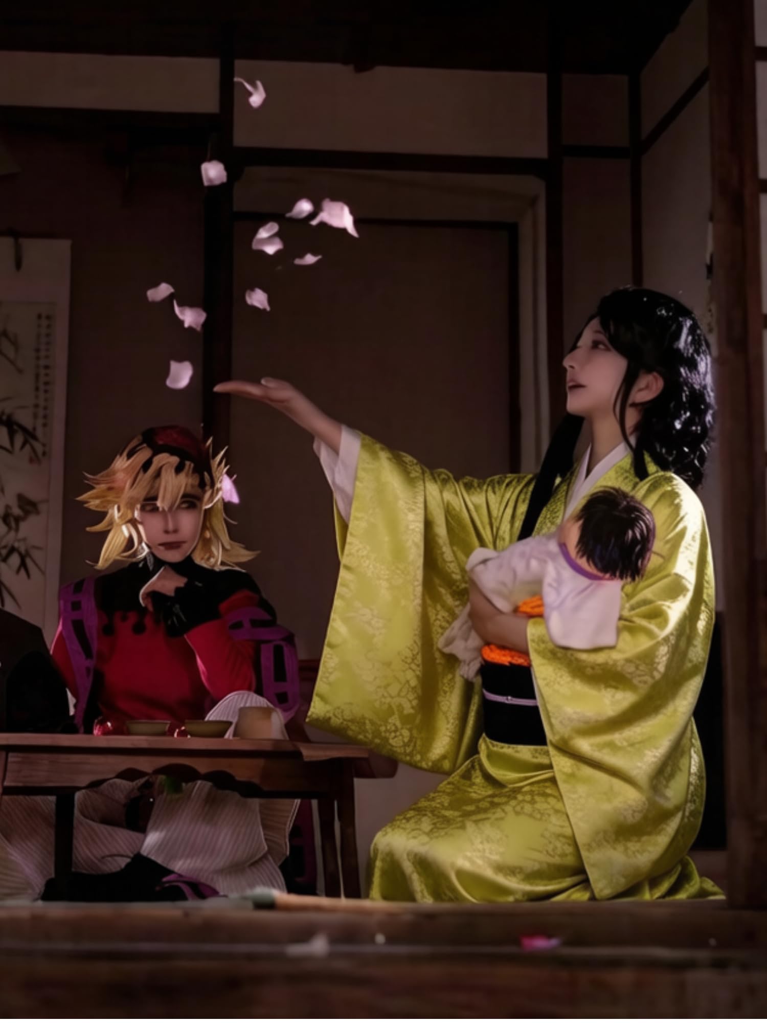 Kanroji Mitsuri Cosplay Disfraz Kimono Disfraz Rosa Anime Mujer Uniforme Halloween Carnaval Disfraz