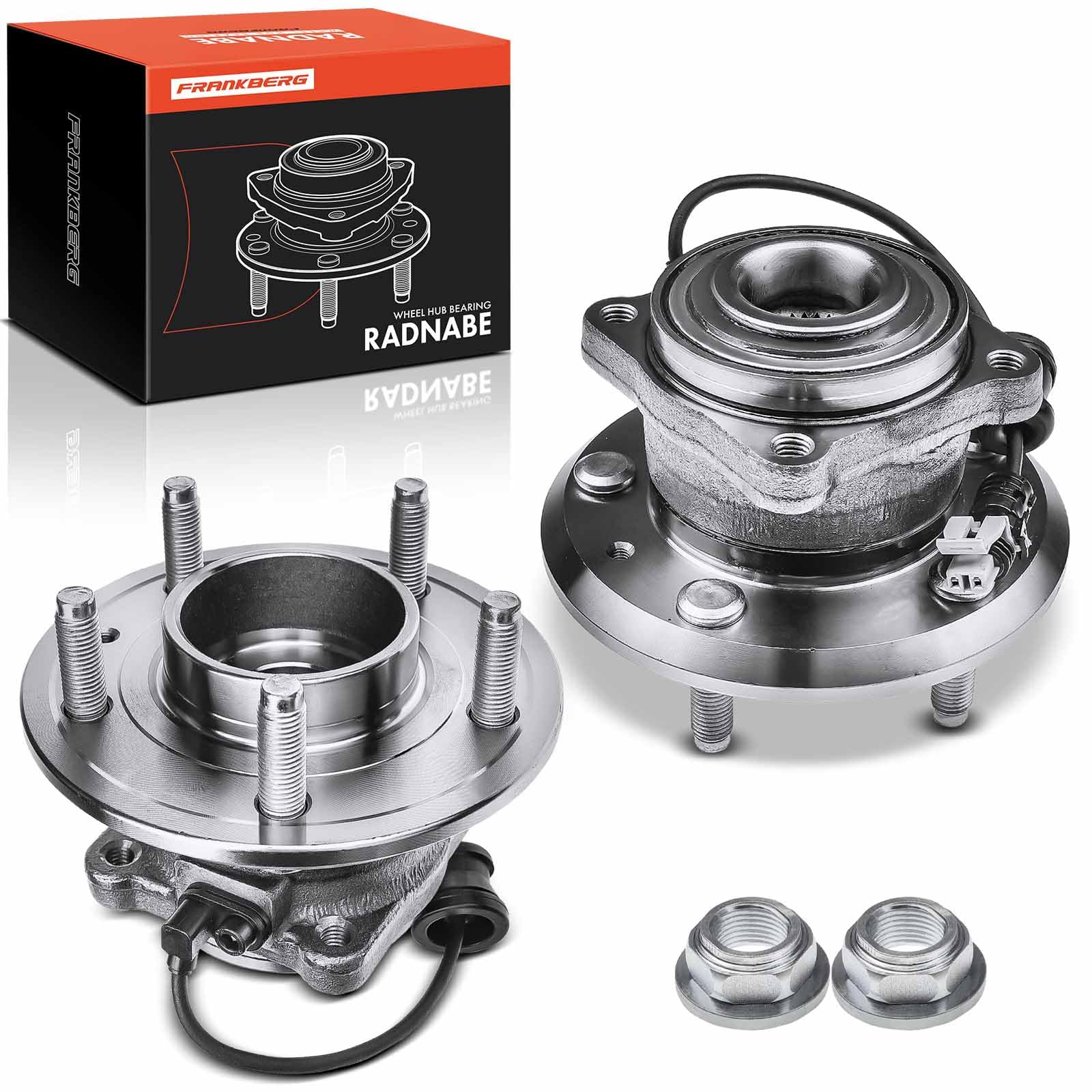 Frankberg Kit 2 cuscinetti ruota posteriore con sensore cavo ABS 512358 | Ruota flangiata ⌀151, posteriore Con sensore cavo Sensore di velocità ABS Sensore di velocità ABS Ruota flangiata ⌀151