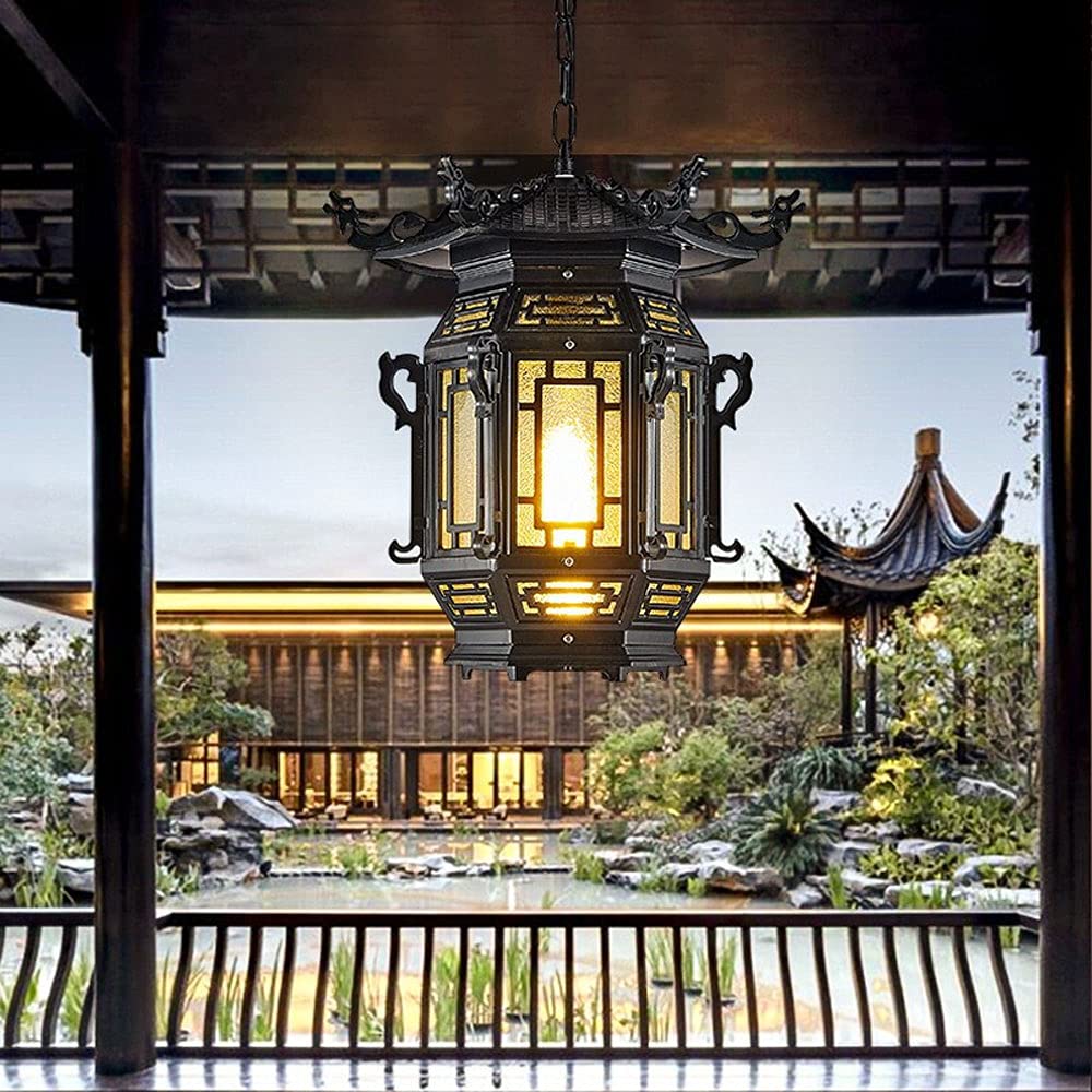 Lampe suspendue étanche E27 pour pavillon de jardin