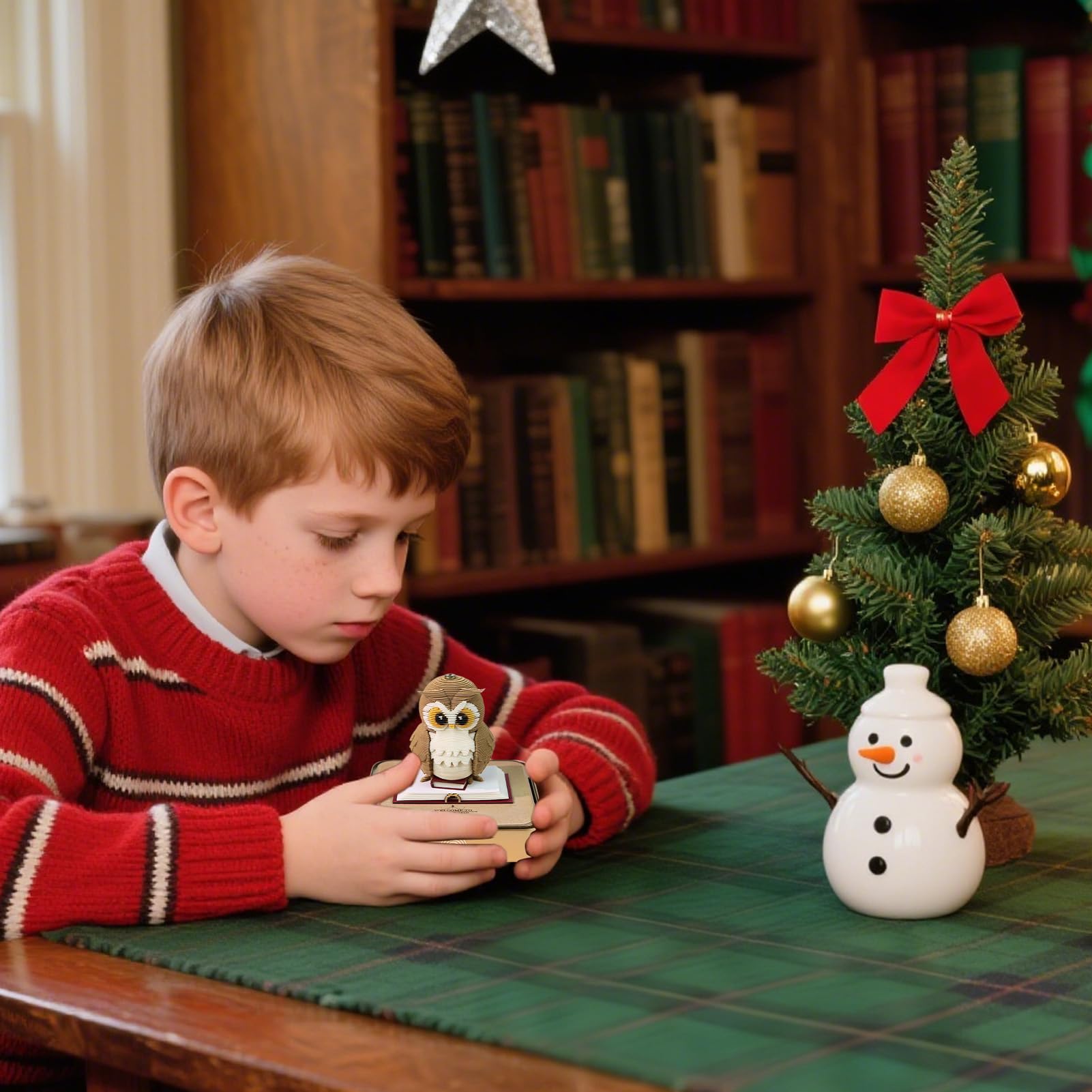 3D Kalender 2026 Abreißbare Papierschnitzerei Eulenstatue | Notizblock Mit Kalenderfunktion Für Kreative Für Bücherregal Nachttisch Bibliothek Couchtisch Schüler Lehrer Jugendliche
