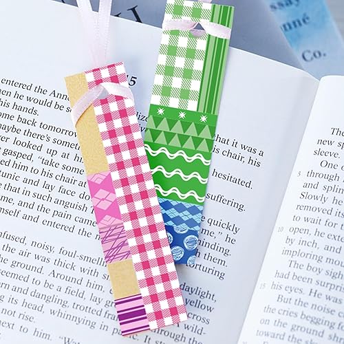 Miniatura 9 de Shindel Washi - Juego de 50 rollos de cintas para manualidades, cinta adhesiva adhesiva para álbumes de recortes, manualidades, diarios, 4 tamaños