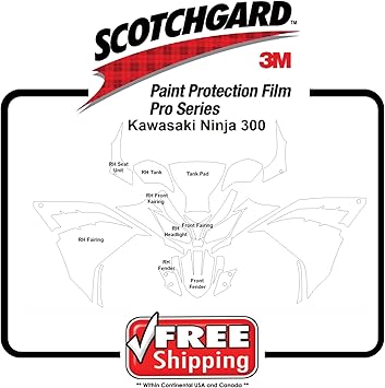 Amazon Com Kit For Kawasaki Ninja H2 2015 Up 3m 948 Pro Series Scotchgard Paint Protection Automotive