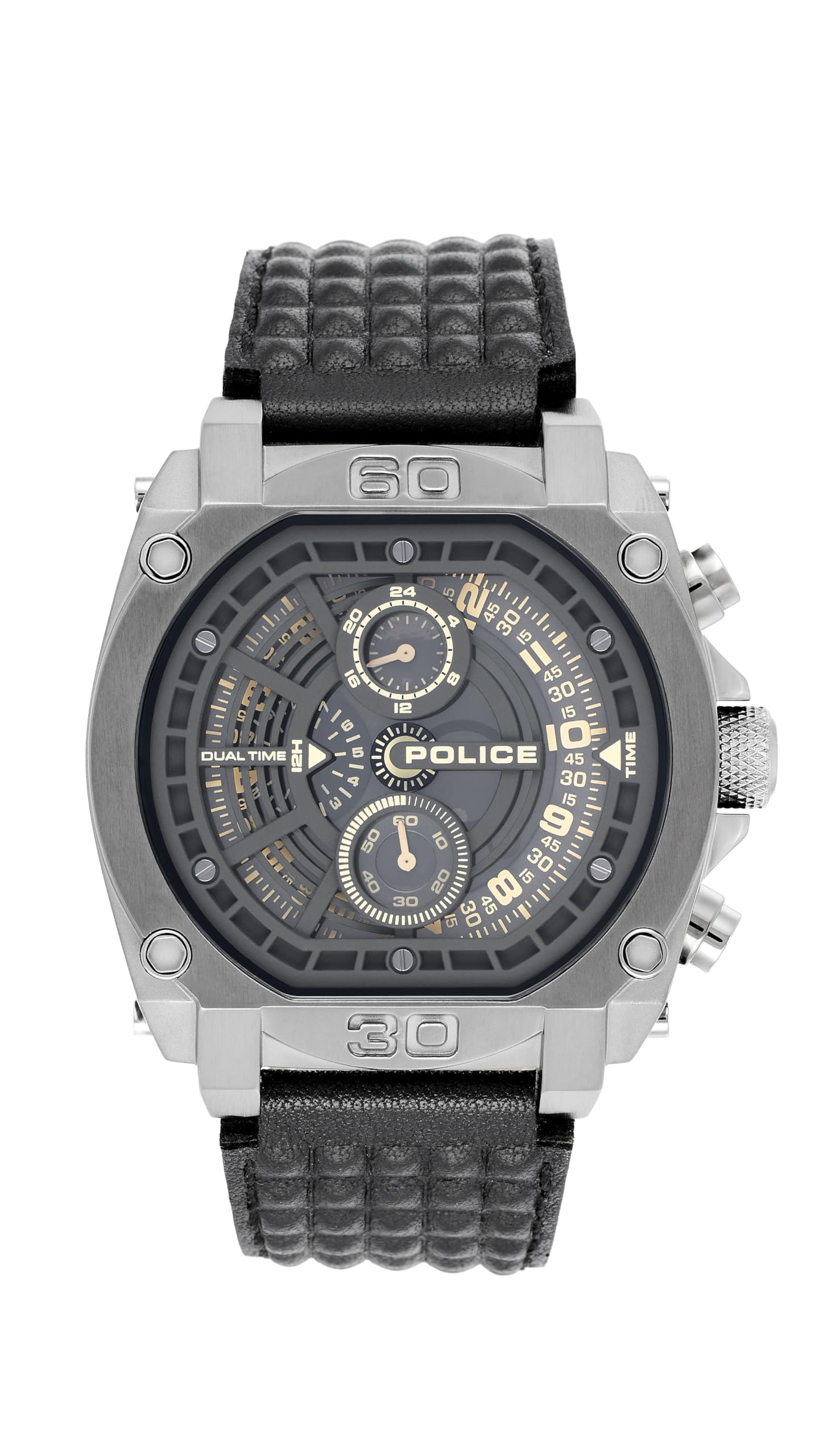 Police Extreme Rebel Quartz Grey Round Dial Men's Watch | Leather Strap Material | Watches for Men Analog - PLPEWGF0040002-image-33