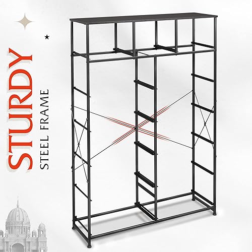 Miniatura 7 de WLIVE Unidad Organizadora de Almacenamiento con 13 Cajones de Tela, Organizador de Cajones de Almacenamiento con Marco de Acero, Torre de A-gris